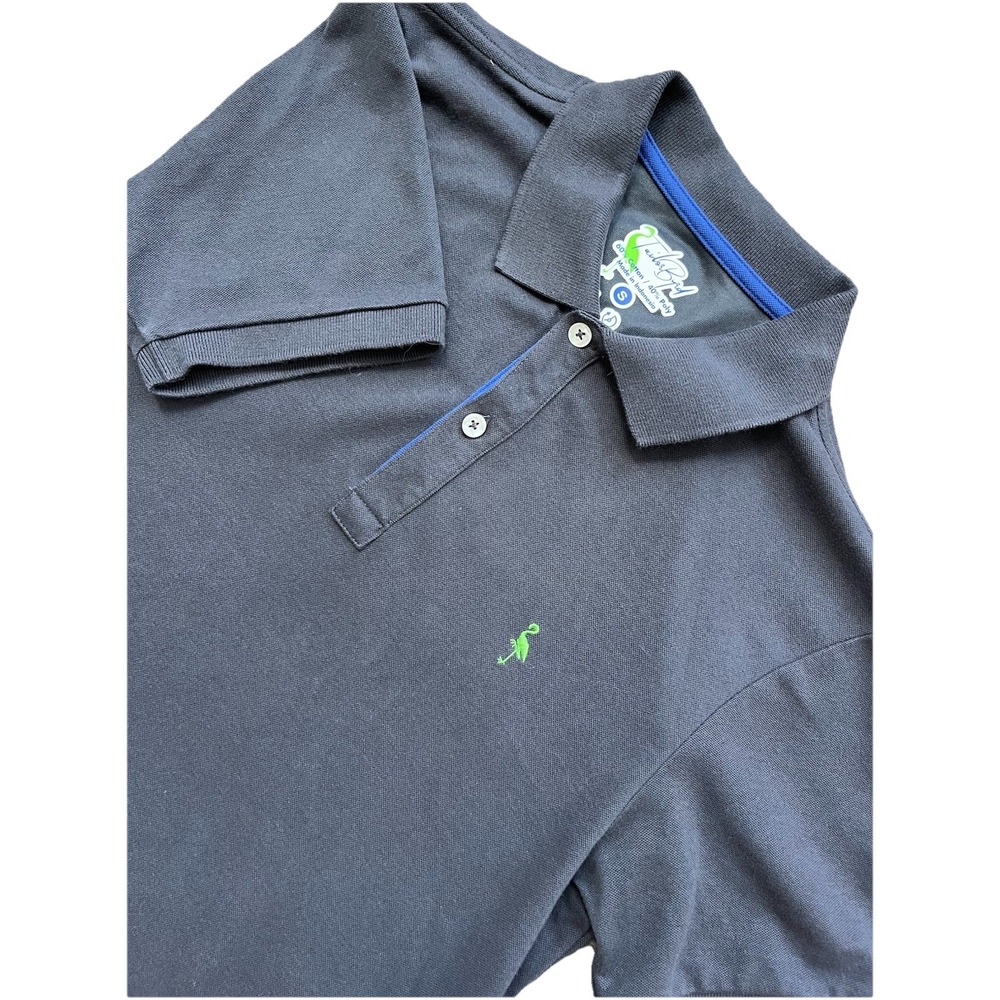 TailorByrd Polo Shirt‎ Mens Gray Grey Small Sleeve Golf W/green Flamingo S